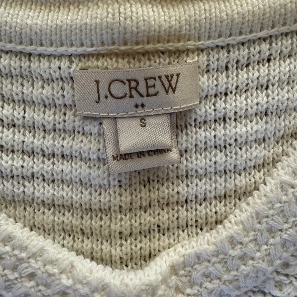 J. Crew Cream Knit Scoop Neck Top. Size Small